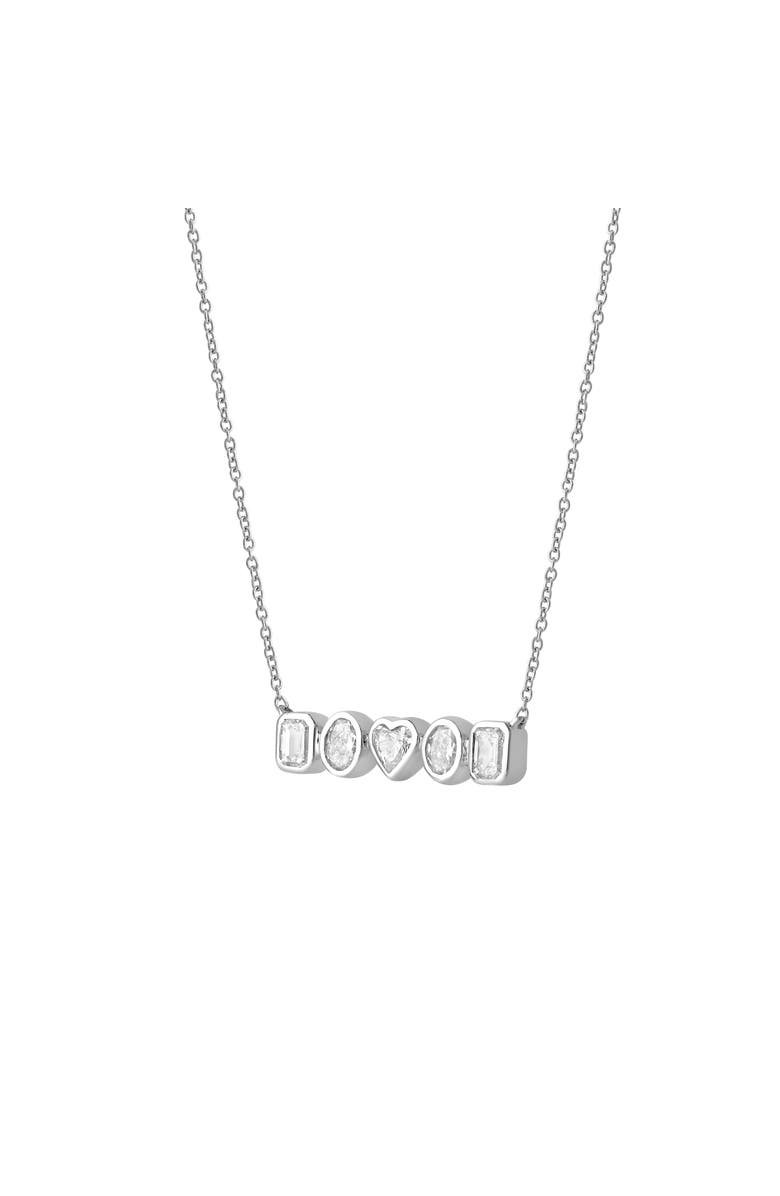 LuvMyJewelry Cassira 14K Gold Lab Grown Diamond Necklace - 1 Ct, Main, color, 14K White Gold