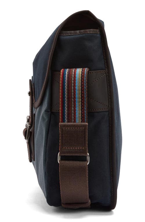 Barbour X Paul Smith Tarras Waxed Cotton Messenger Bag In Multi