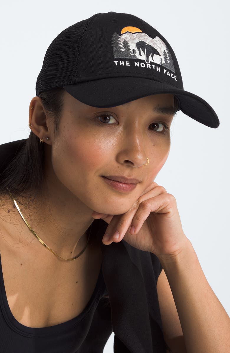 The North Face Embroidered Mudder Trucker Hat, Alternate, color, Tnf Black/ Tnf Black/ Bear