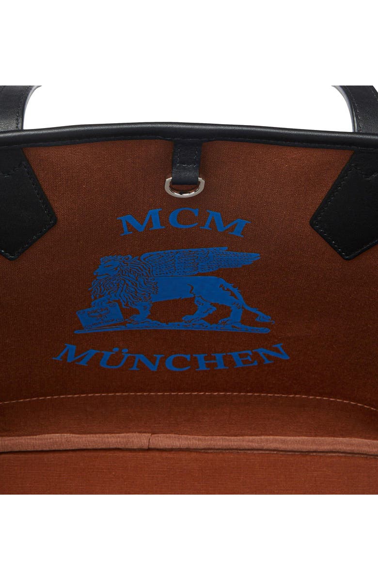 MCM New Small Liz Shopper in Visetos, Alternate, color, Black