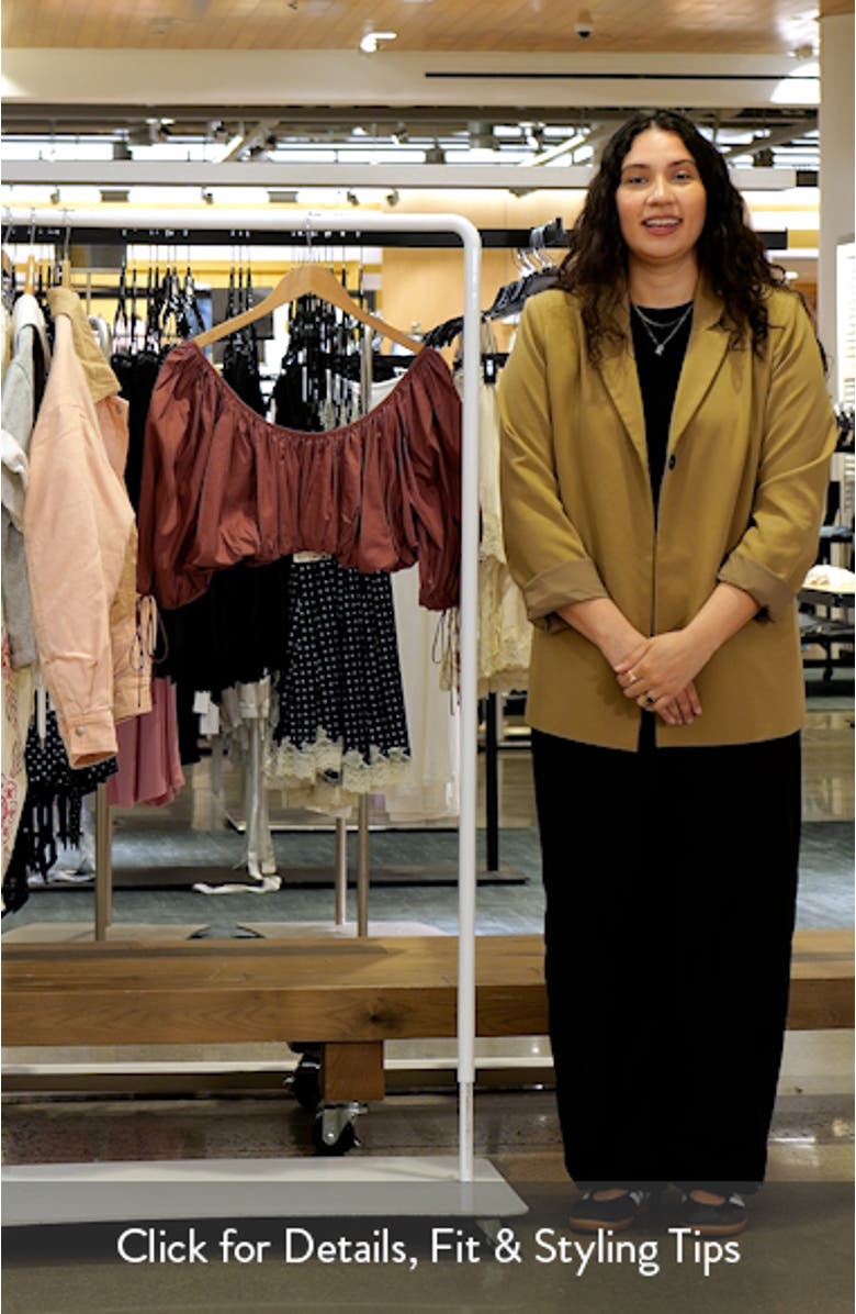 Blusa Bambino Puff Sleeve Crop Cotton Blend Top, sales video thumbnail