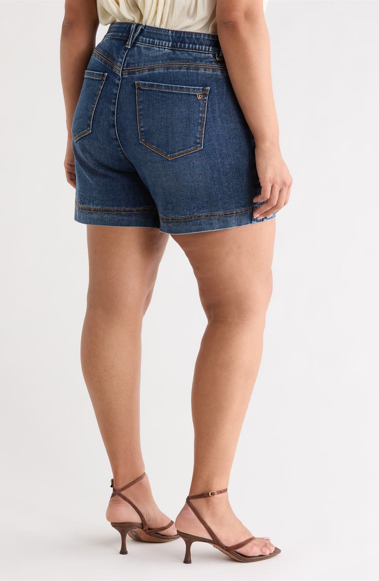 Wit & Wisdom Gracie High Waist Cotton Blend Denim Shorts, Alternate, color, Mid Blue