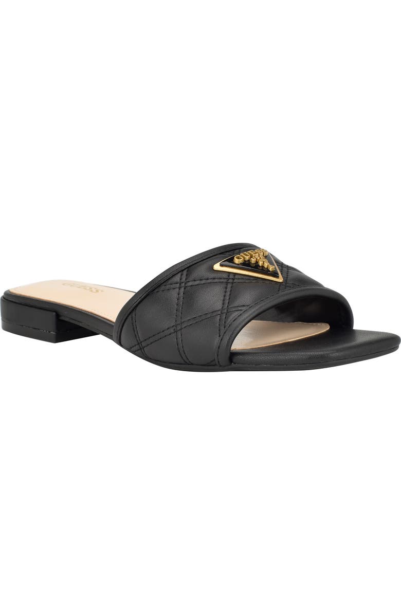 GUESS Tameli Slide Sandal, Main, color, Black