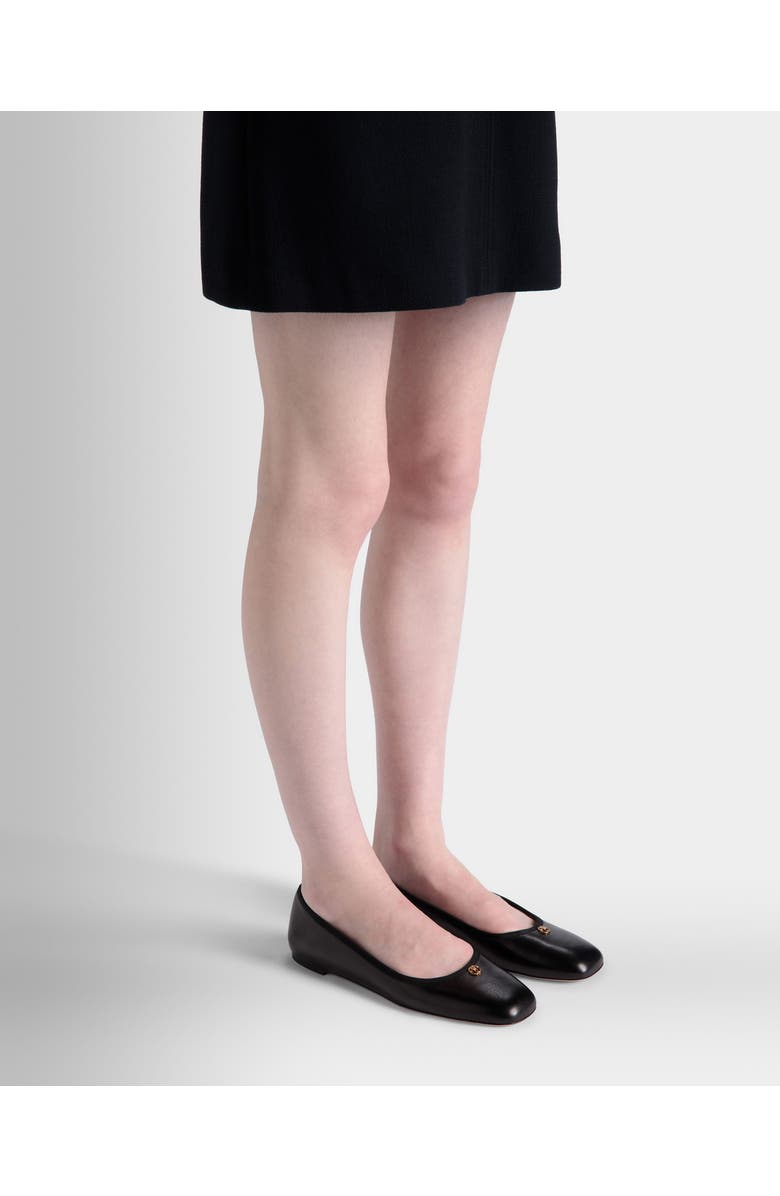 Bally rina Flat In Nappa Leather Lined in Goat Leather, Alternate, color, Black