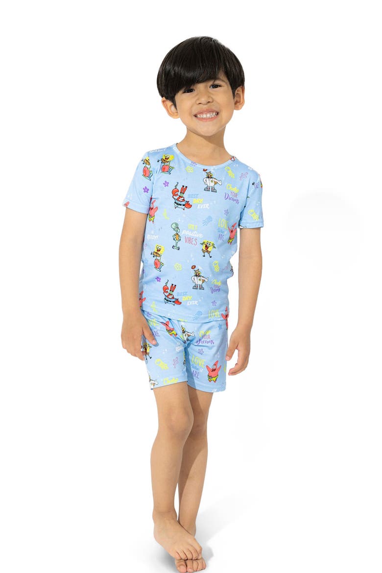 SpongeBob Kids 2-Piece Short Sleeve & Shorts Pajama Set, Alternate, color, SpongeBob