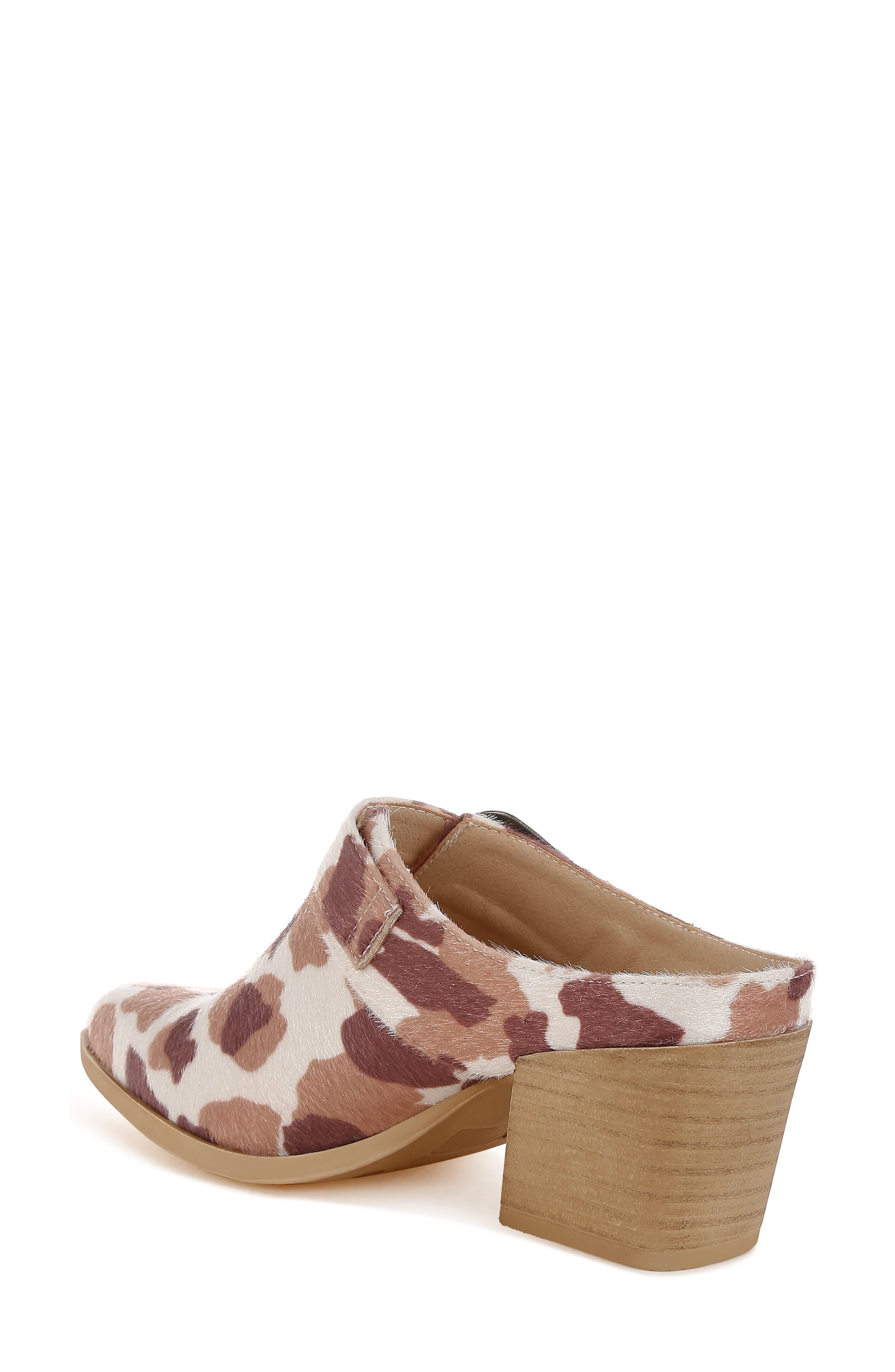 Nometa Buckle Mule, Alternate, color, COW PRINT