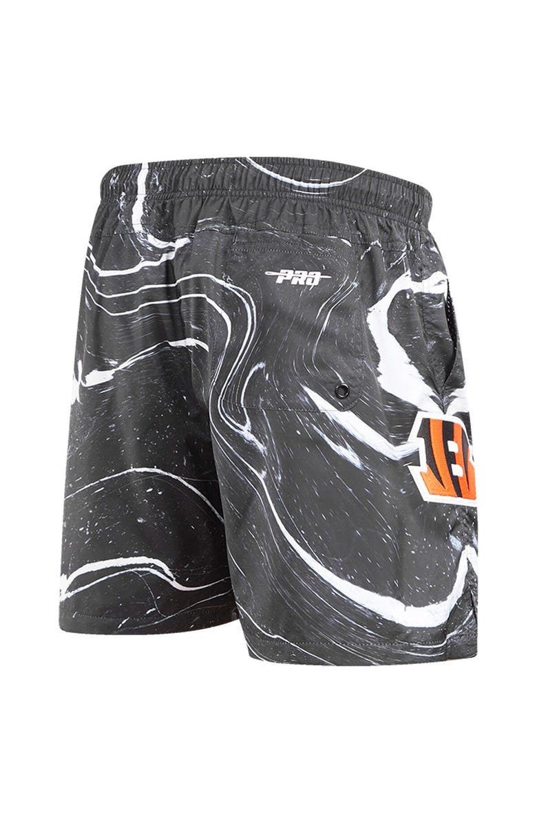 PRO STANDARD Men's Pro Standard Black Cincinnati Bengals Allover Marble Print Shorts, Alternate, color, Black