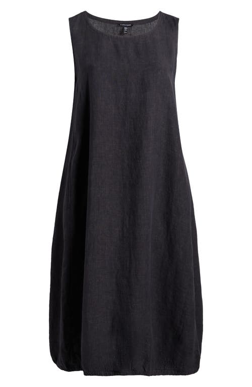 Eileen Fisher Linen Shift Dress In Graphite