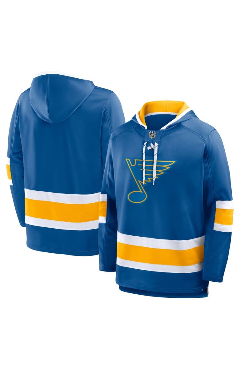 FANATICS Men
s Fanatics Blue St. Louis Blues Prime Time Fleece Hoodie, Main, color, Blue