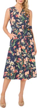 Ted Baker Aubree Floral Wrap Front Midi Dress