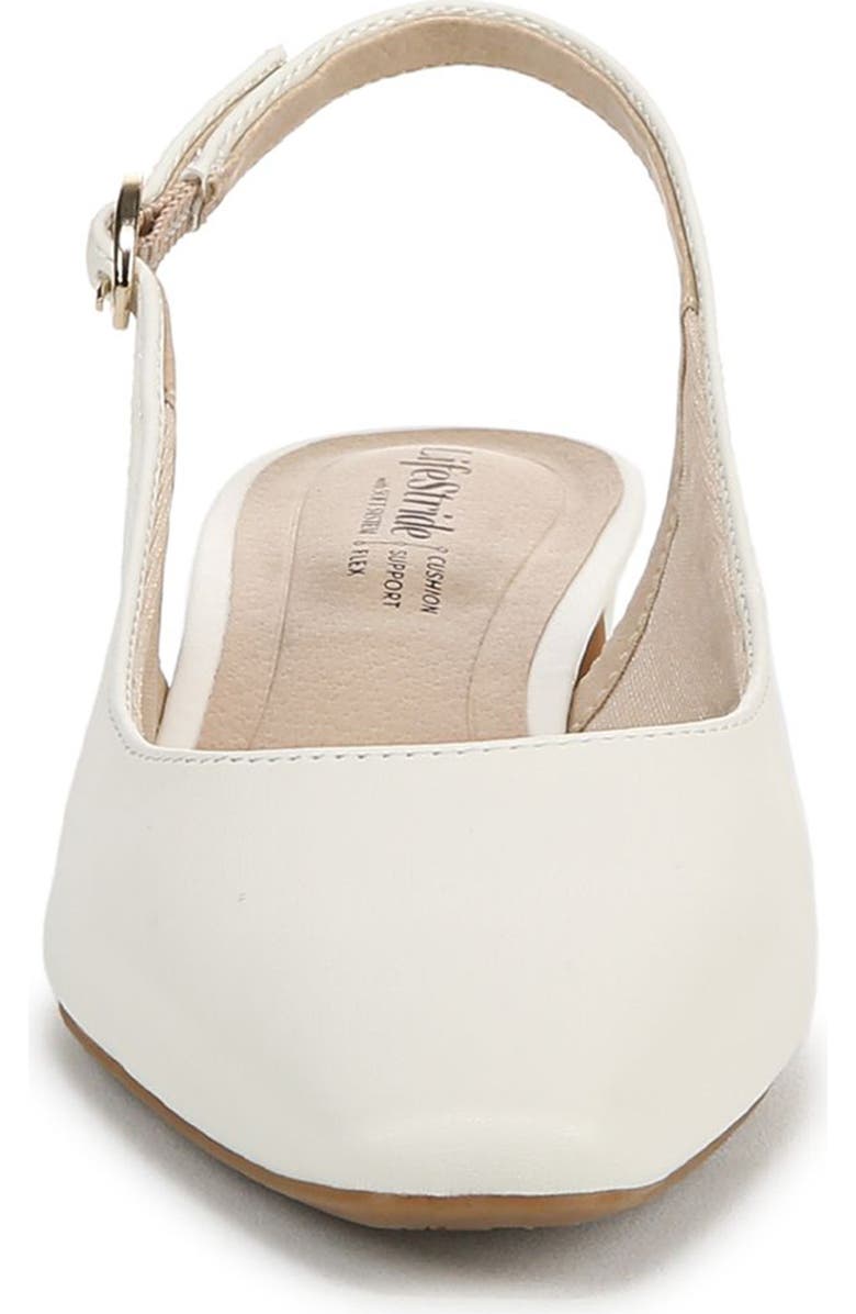 LifeStride Lorena Slingback Pump, Alternate, color, White