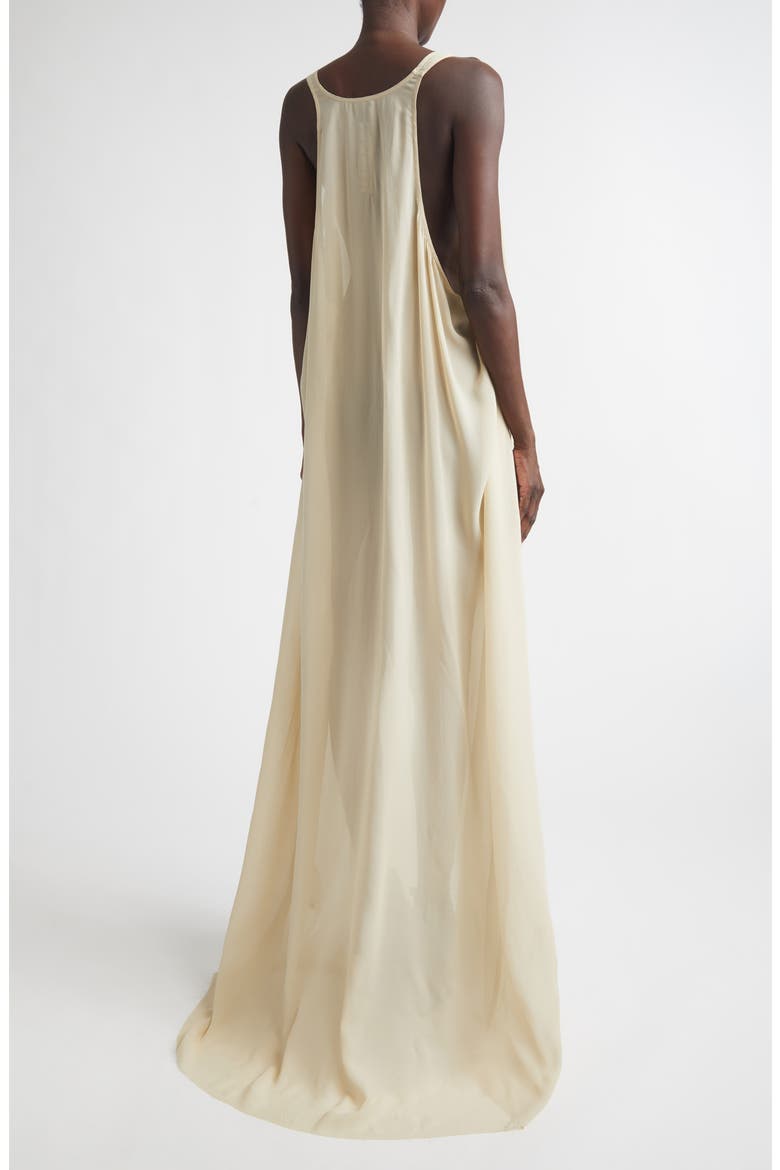 Temple Abito Silk Georgette Tank Gown, Alternate, color, SAND