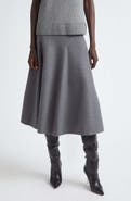 Brandon Maxwell The Miller Structured Virgin Wool Knit Skirt