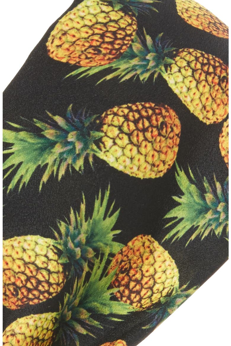 Pineapple Print Head Wrap, Alternate, color, BLACK MULTI