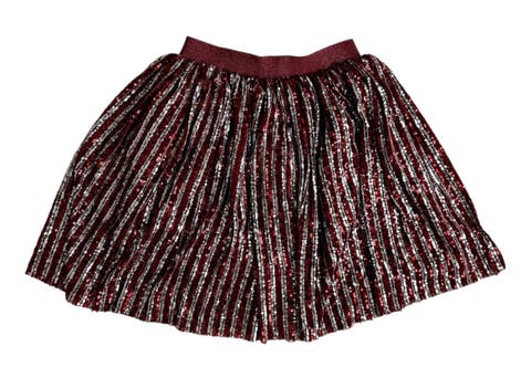 Candy Cane Sequin Striped Skirt