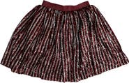 Lola + The Boys Candy Cane Sequin Striped Skirt