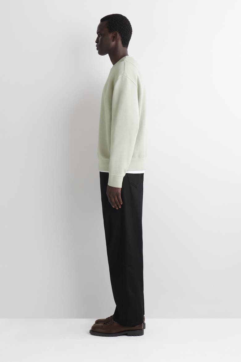 Washed-Cotton Sweatshirt, Alternate, color, LIGHT GREEN