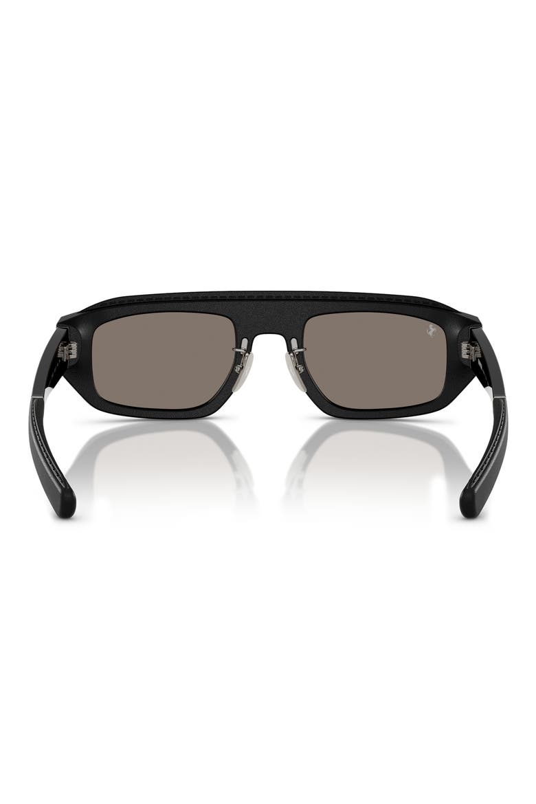 52mm Pillow Sunglasses, Alternate, color, BLACK / MIRROR SILVER