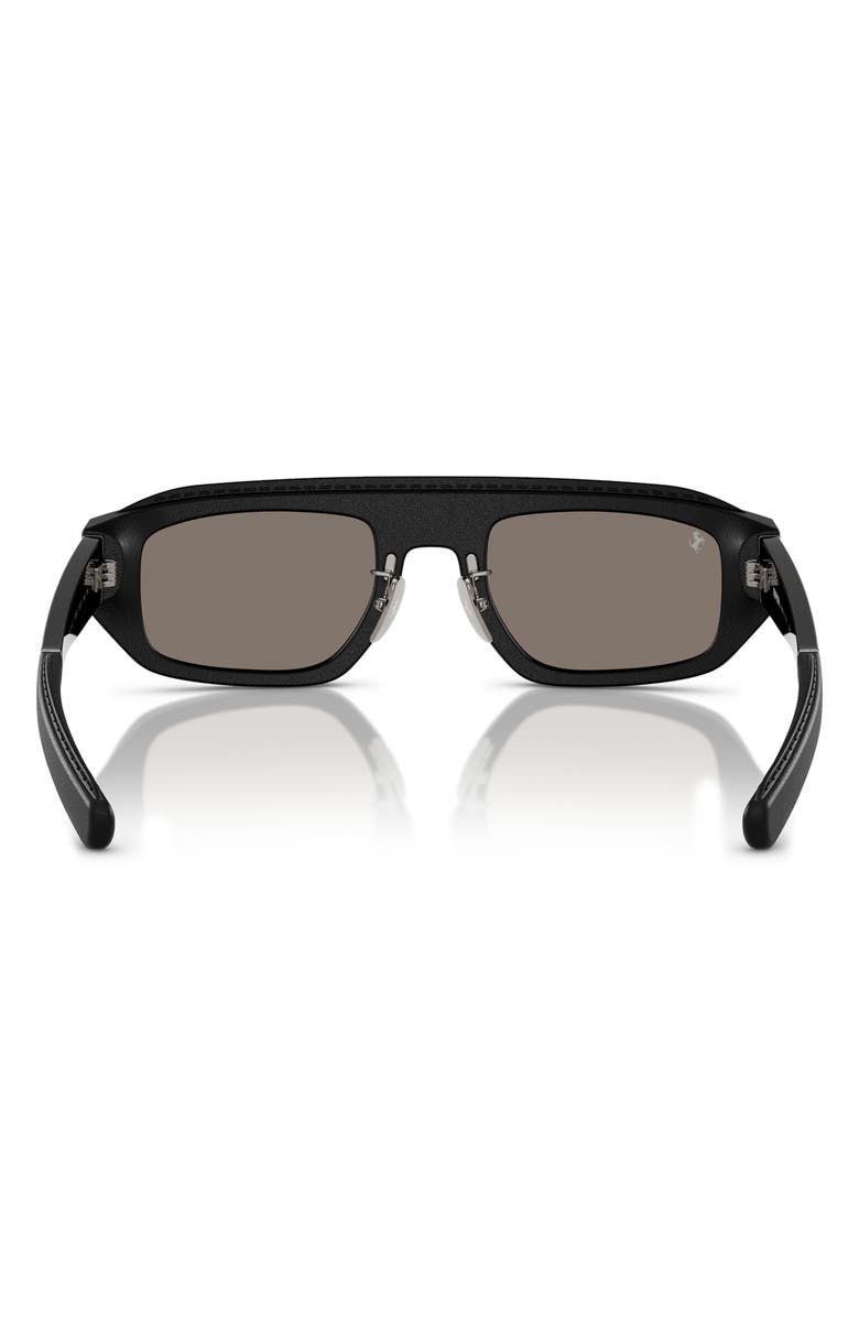 Scuderia Ferrari 52mm Pillow Sunglasses, Alternate, color, Black / Mirror Silver