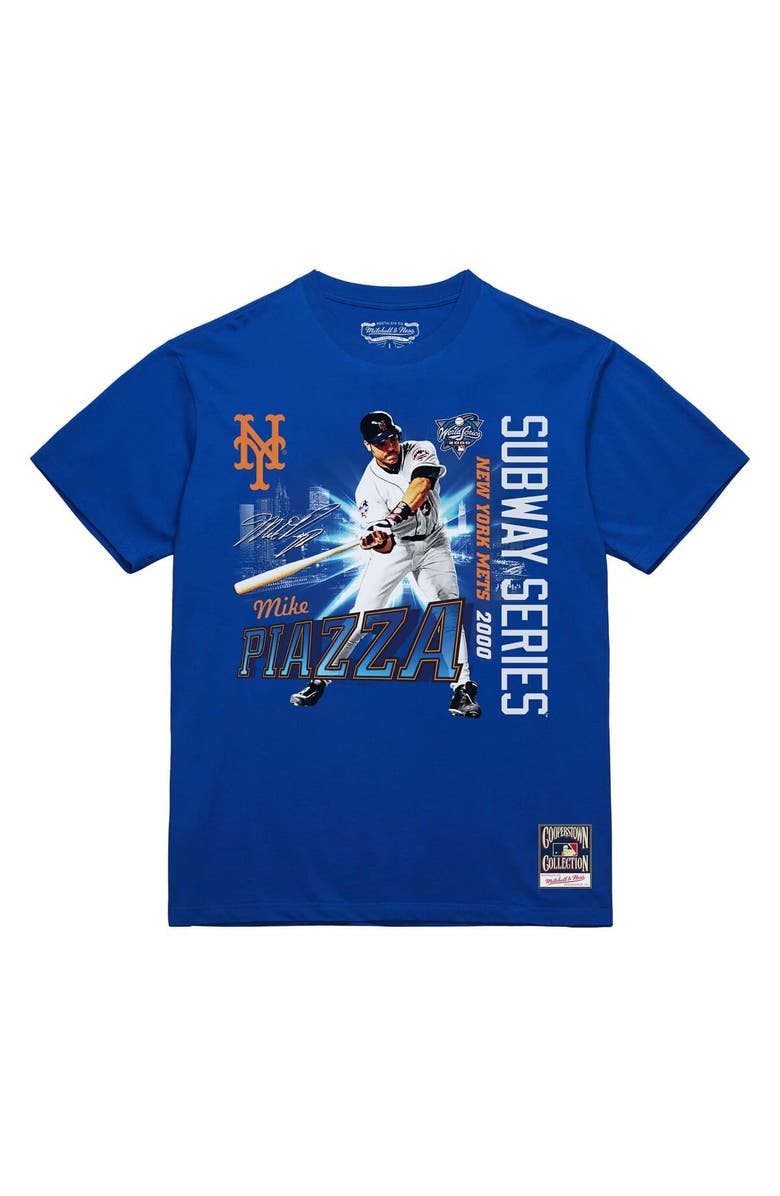 Mitchell & Ness Men's Mike Piazza Royal New York Mets 2000 Subway Series 25th Anniversary T-Shirt, Alternate, color, Royal