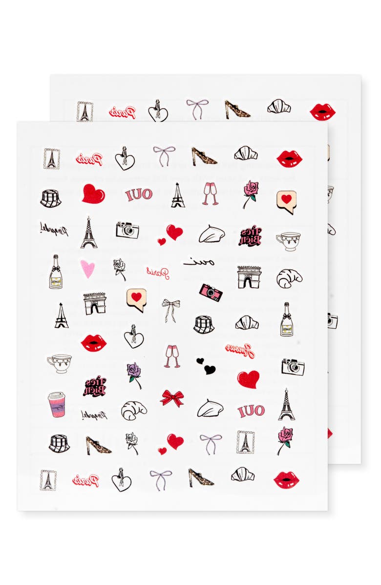 INKED by Dani Emily in Paris Nail Art Temporary Tattoos, Alternate, color, Multi