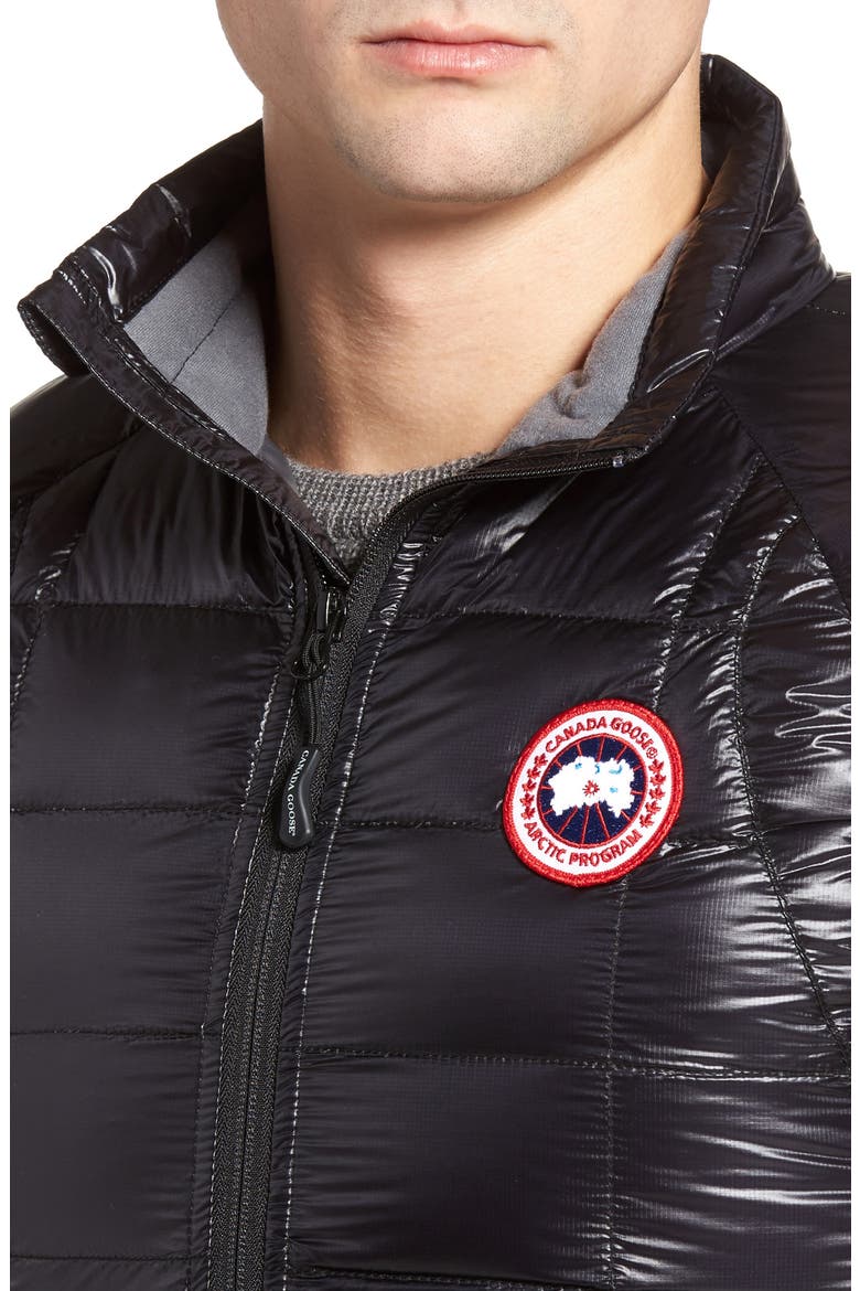'Hybridge™ Lite' Slim Fit Packable Quilted 800-Fill Down Vest, Alternate, color, BLACK