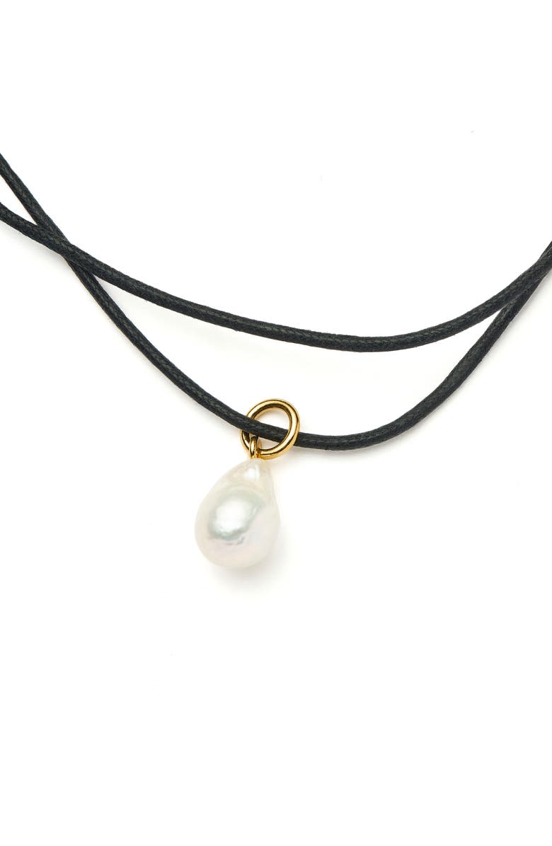 Missoma Cord with Cultured Pearl Necklace, Alternate, color, Gold