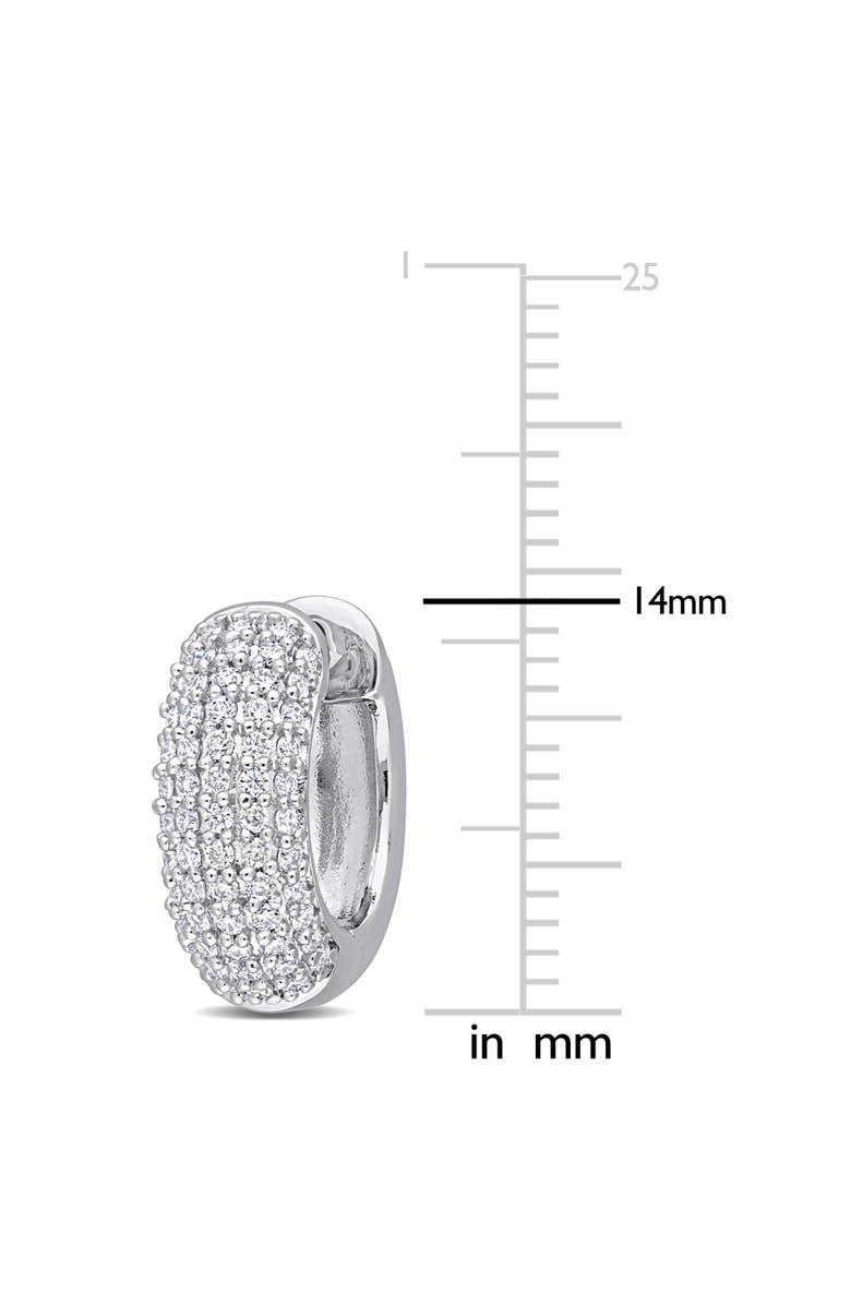 Julianna B. Moissanite Cluster Hoop Earrings, Alternate, color,