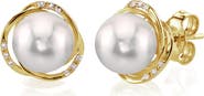 The Pearl Source Akoya Pearl and Diamond Lexi Earrings