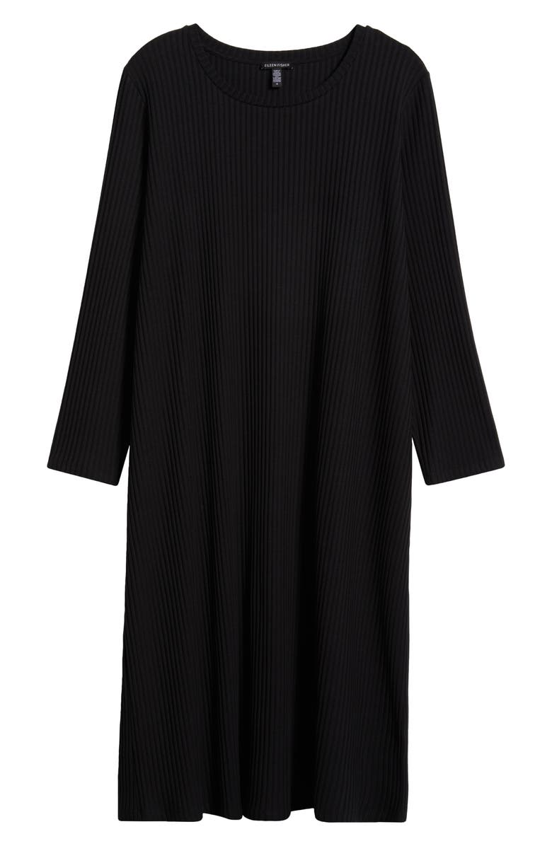 Eileen Fisher Long Sleeve Rib Dress, Alternate, color, 