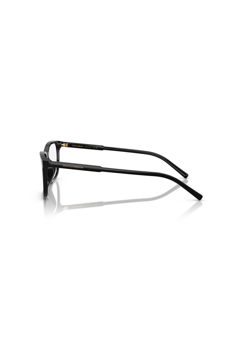 Dolce&Gabbana 53mm Rectangle optical glasses, Alternate, color, Black