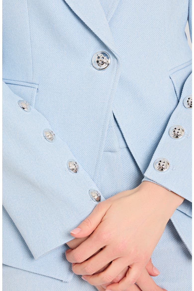 One-Button Blazer, Alternate, color, ICE BLUE