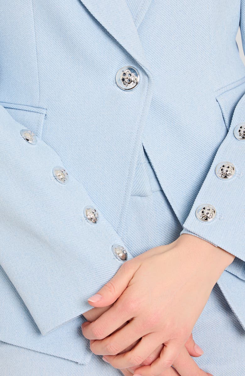 Tahari ASL One-Button Blazer, Alternate, color, Ice Blue