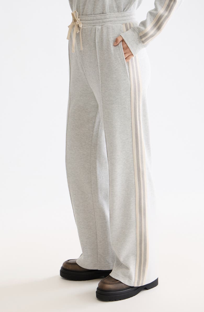 Scotch & Soda Interlock Seamed Cotton Blend Sweatpants, Alternate, color, Light Grey Melange
