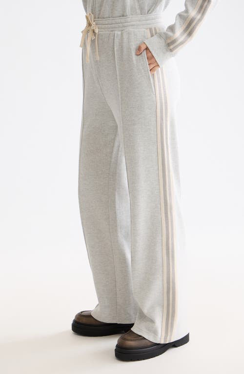 Scotch & Soda Interlock Seamed Cotton Blend Sweatpants In White
