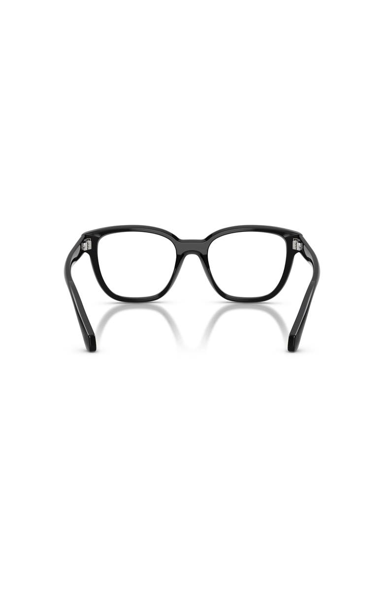 Moncler 53mm Rectangle optical glasses, Alternate, color, Black