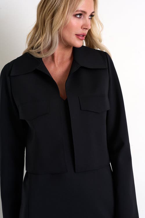 Shan Contemporary Cropped Jacket In Black