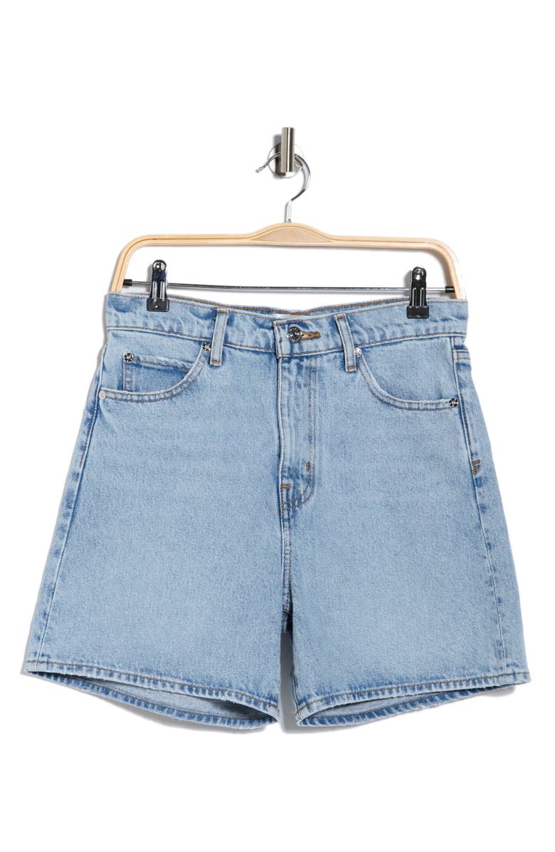 FRAME The Easy High Waist Denim Shorts, Alternate, color, Turbo