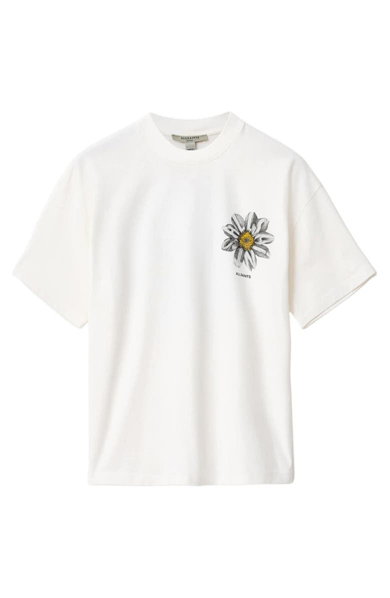 AllSaints Etta Petal Graphic T-Shirt, Alternate, color, Chalk White