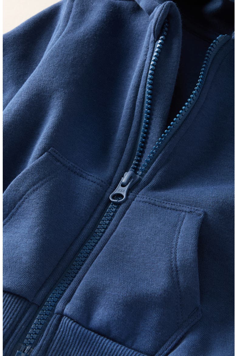 Kids' Zip-Up Fleece Hoodie, Alternate, color, NAVY DENIM