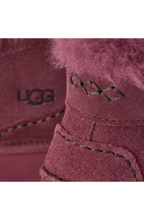 Ugg(r) Ansley Parc Genuine Shearling Platform Slipper In Burgundy