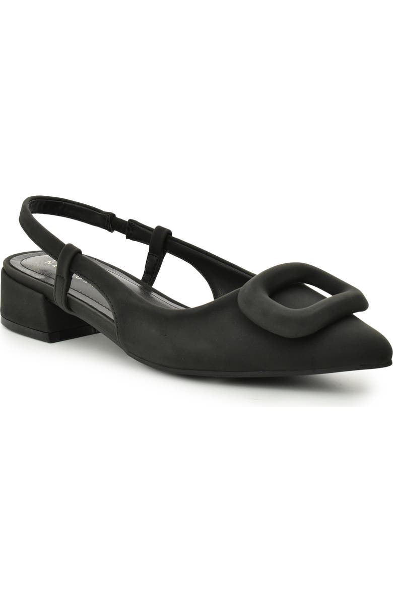 Nicole Miller Frame Slingback Pump, Main, color, Black Nubuck