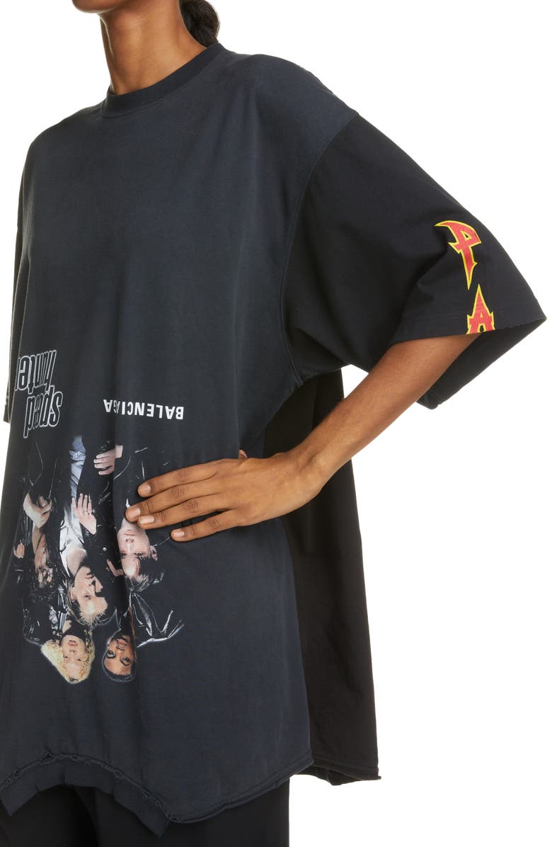 Balenciaga Speed Hunters Oversize Upside Down Graphic Tee | Nordstrom