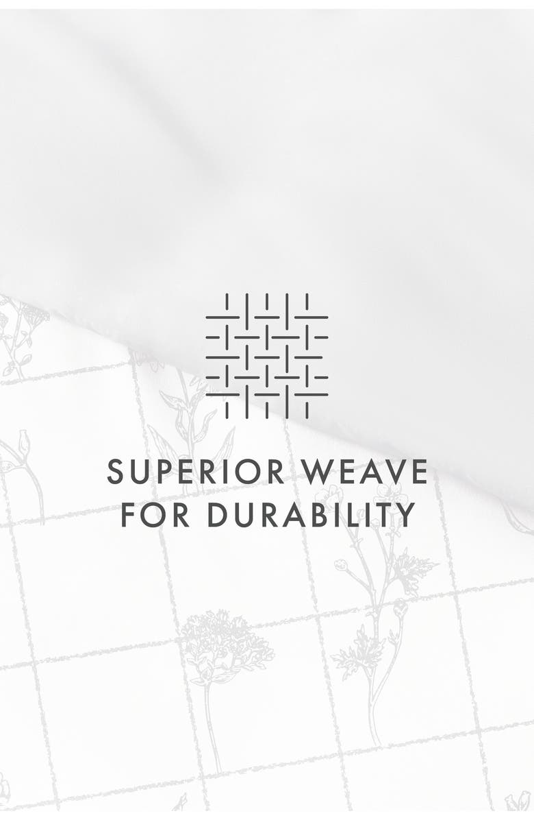 HOMESPUN HOME SPUN Premium Ultra Soft Flower Field Pattern 3-Piece Reversible Duvet, Alternate, color, Gray