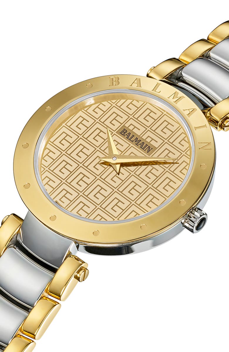 Balmain Bijou Two-Tone Bracelet Watch, 33mm, Alternate, color, Bicolor