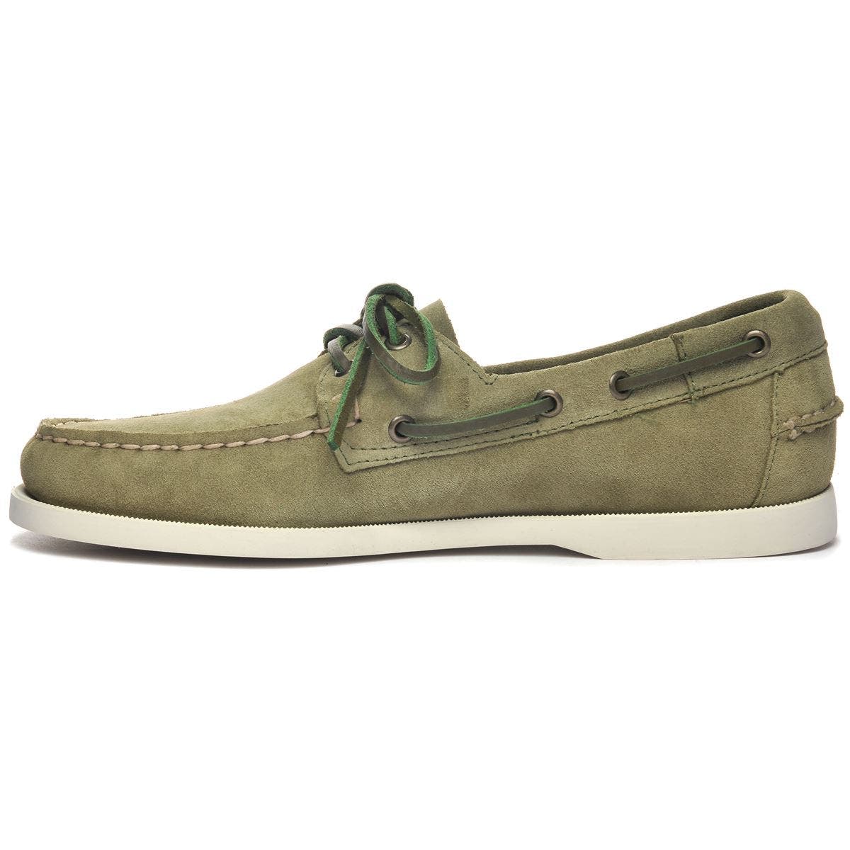 Sebago Portland Roughout Boat Shoes, Alternate, color, Green Military