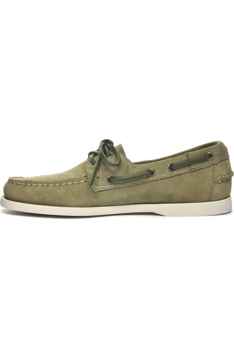 Sebago Portland Roughout Boat Shoes, Alternate, color, Green Military