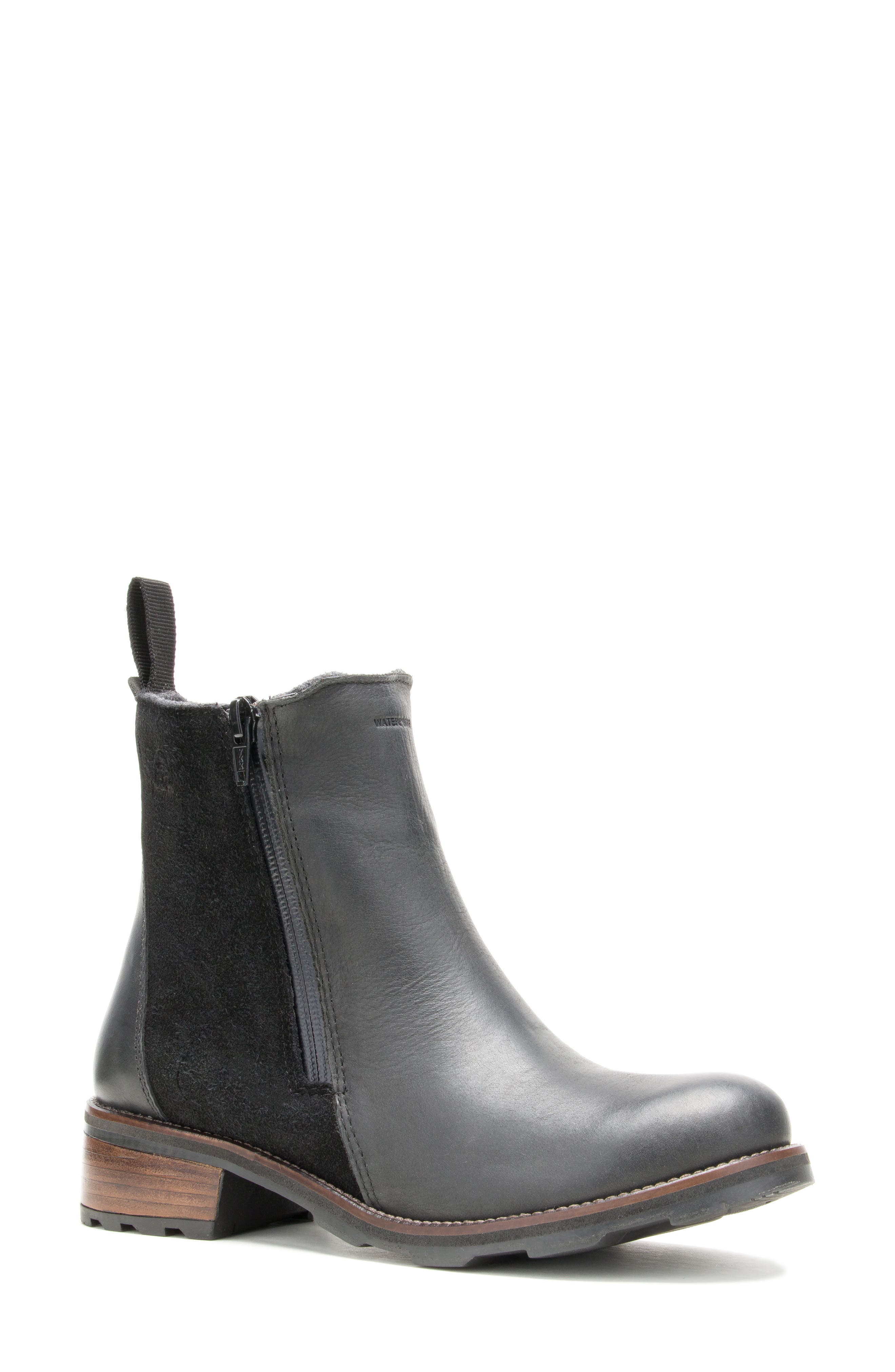 Kamik Isabellalo Waterproof Ankle Boot, Main, color, Black