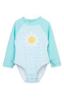 Little Me Daisy Rashguard One-Piece Swimsuit