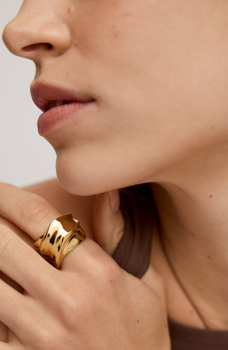 Monica Vinader Nomade Bold Ring, Alternate, color, 18K Gold Vermeil